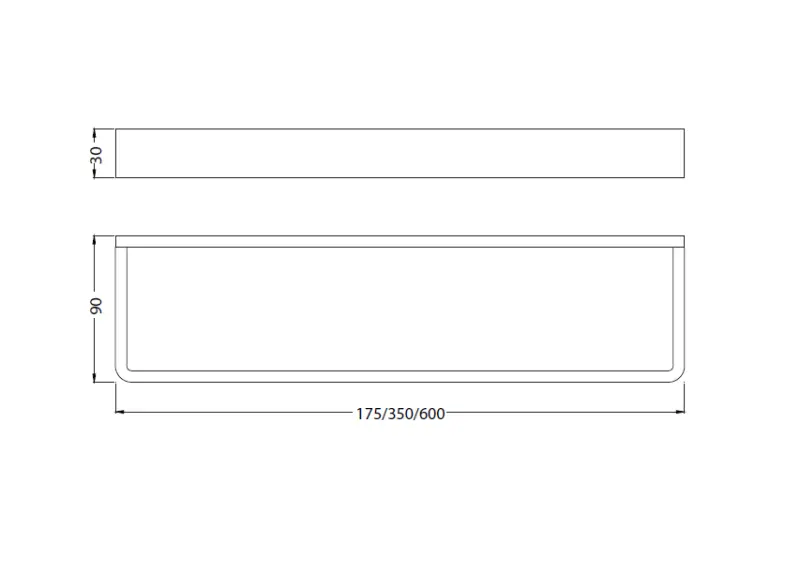 Waterevolution Deep handdoekhouder 35 cm volledig mat wit A211BR