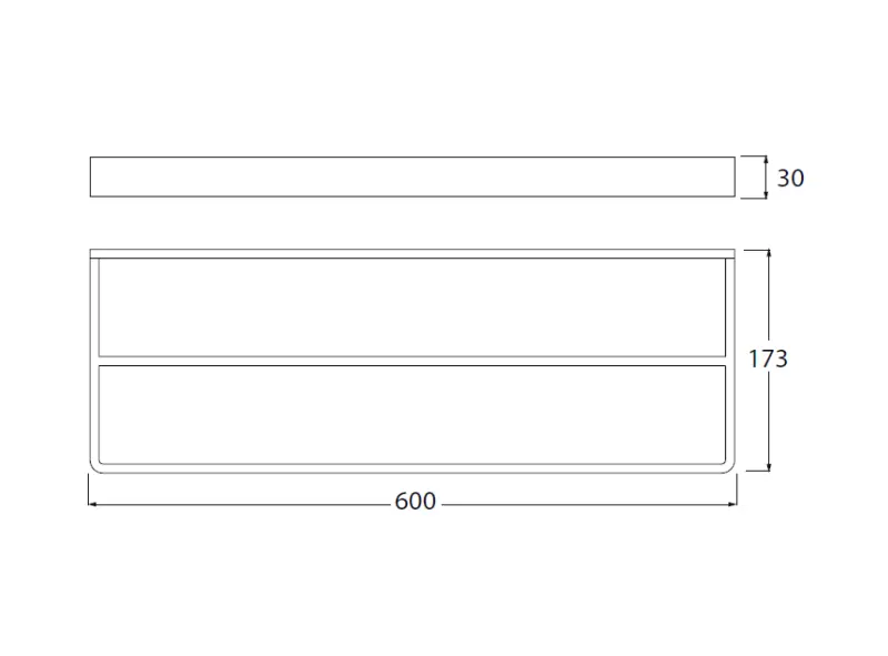 Waterevolution Deep volledig rvs dubbele handdoekhouder 60 cm RVS A212DIE