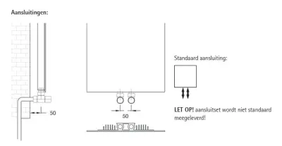 Instamat Volata T - VLT designradiator 171x35cm glanzend wit VLT170V01