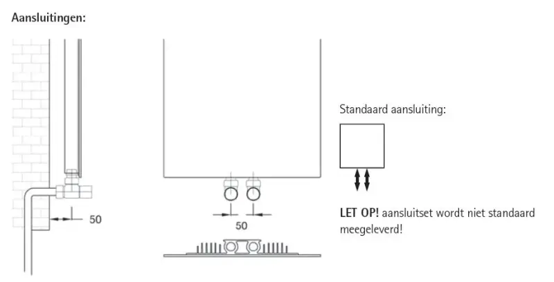 Instamat Volata O - VLO designradiator 201x35 cm glanzend wit VLO200V01