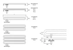 Instamat Tubone - H designradiator 21x170 cm glanzend wit TH170.1