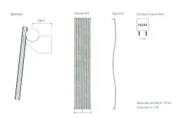 Instamat Dune designradiator 198,5x53,6cm glanzend wit DU200.22