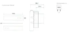 Instamat Treo designradiator 39.8x203 cm glanzend wit TR40.200
