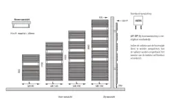 Instamat Opera designradiator 158.6x50cm glanzend wit OPR150.50