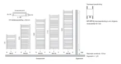 Instamat Milano designradiator 193.5x60.5cm glanzend wit MI190.60