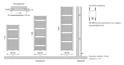 Instamat Nera designradiator 113x60cm Structuurlak Grijs NE120.60