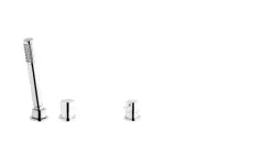 Waterevolution Flow 3-gats Badmengkraan voor Badrandmontage Chroom T138SB01