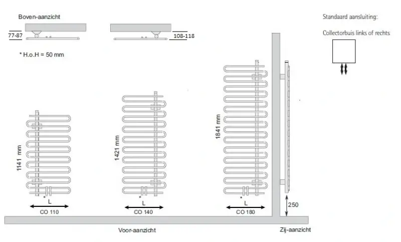 Instamat Cobra designradiator 184,1x60cm kleur CO180.60R