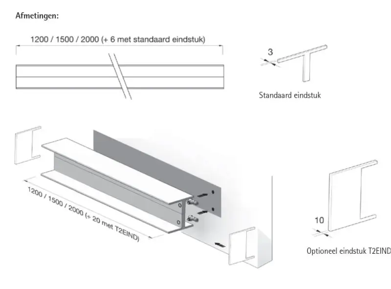 Instamat T2H designradiator 23x120,6 cm Kleur T2H.120