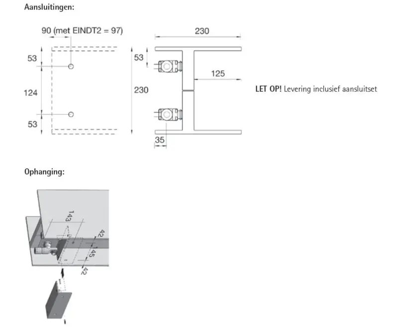 Instamat T2H designradiator 23x150,6 cm Kleur T2H.150