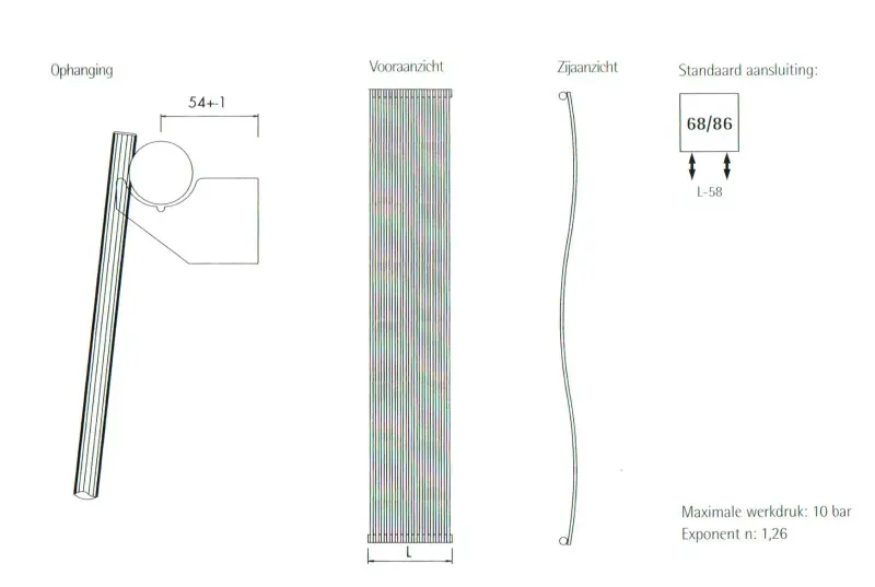 Instamat Dune designradiator 168,5x68cm Chroom DU170.28