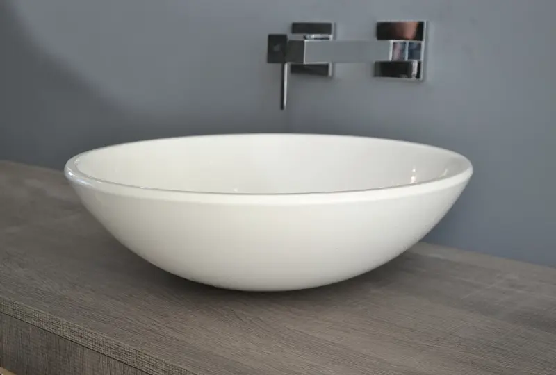 Ink Jazz Large porselein opbouw wastafel glans wit 40x13cm geen kraangat 3430420