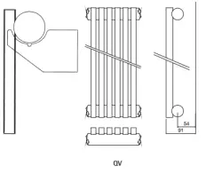 Instamat Quadro designradiator 180 x 24.8 cm glanzend wit QV0180
