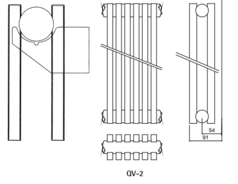 Instamat Quadro designradiator 60 x 24.8 cm glanzend wit QV060-2