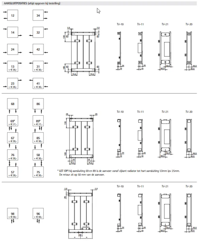Instamat Paneel TV designradiator 60 x 15.7 cm Kleur TV060-10
