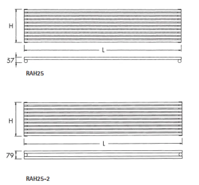Instamat Ravenna designradiator 22.4 x 40 cm glanzend wit RAH25