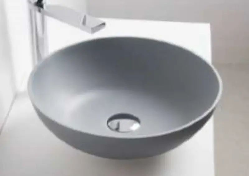 Solid-S Top opbouwwastafel rond mat licht grijs D39 x 14.5cm 1208831882