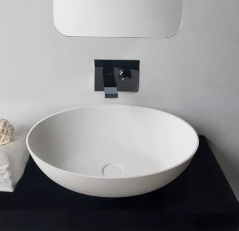 Solid-S SolidOVG opbouwwastafel ovaal mat donker grijs B60xD40xH14.5cm 1208831912