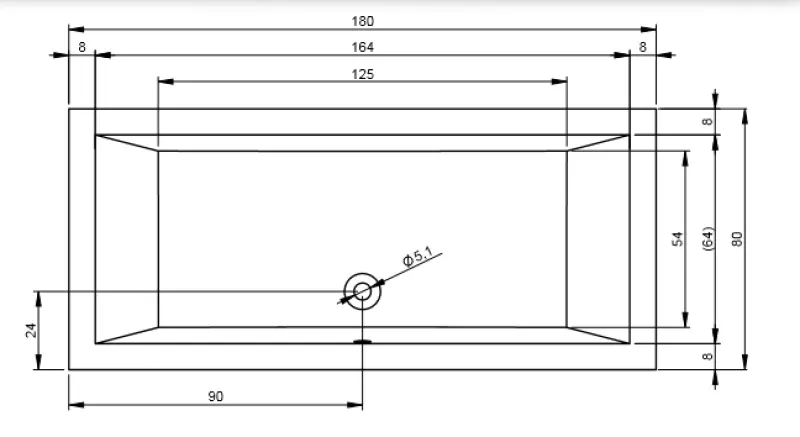 RIHO Lugo ligbad 180x80, mat wit, acryl dunne badrand 1208832252