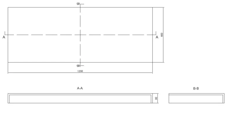 Solid-S onderkast 1 lade greeploos 120x46 mat wit 1208832272