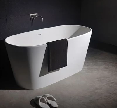 Solid-S vrijstaand ligbad Solid Surface ovaal 158 x 70 x 66 cm mat wit 1208832412