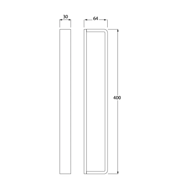 Waterevolution Deep verticale handdoekhouder 40cm RVS A216IE