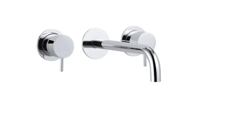 Waterevolution Flow 3-gats Inbouw Wastafelkraan Chroom met uitloop 15 cm T1163F01-15