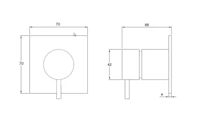 Waterevolution Flow inbouw 3-weg omsteller ronde rozet mat zwart T1483SPR