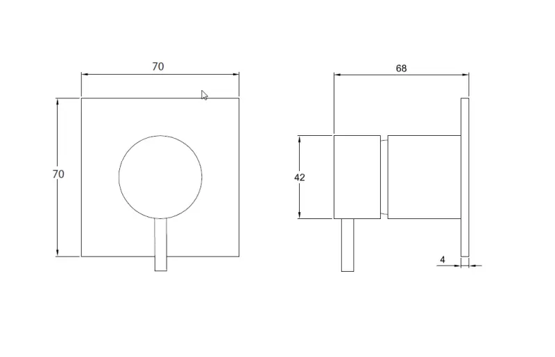 Waterevolution Flow inbouw 3-weg omsteller ronde rozet mat zwart T1483SPR