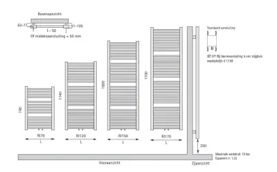 Instamat RIM designradiator 114x50cm Kleur RI120.50