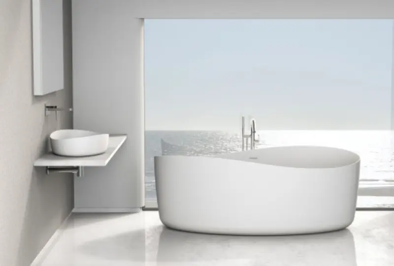 Solid-S vrijstaand bad ovaal 175x100x62cm mat wit 1208852542