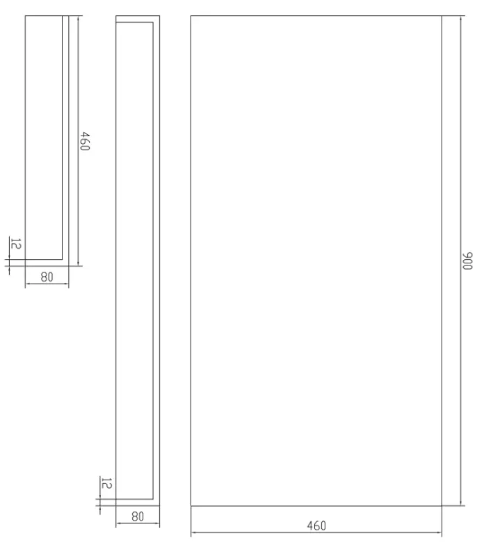 Solid-S onderkast 90x46 cm Solid Surface mat wit 1208852552