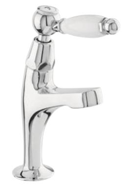 PB klassieke fonteinkraan met witte hendel koud water klein model brons 1208854902