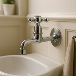 PB klassieke muurfonteinkraan met sterknop koud water chroom 1208855592