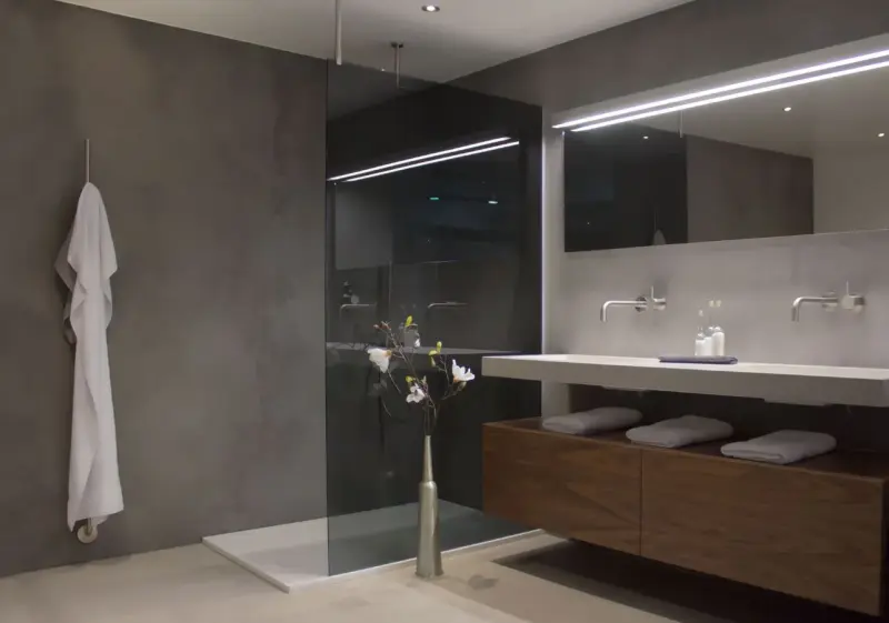 Flavio Napoli MAATWERK inloopdouche helder glas - RVS profiel en stabilisatiestang 1208889582 