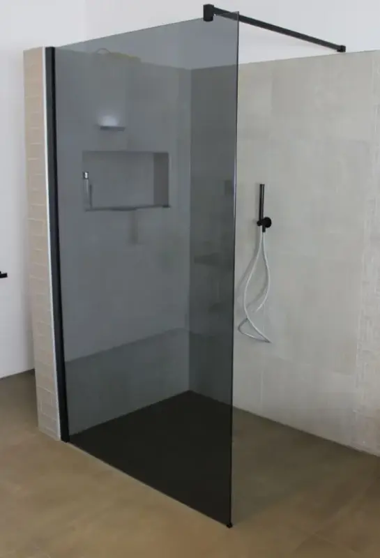 Flavio Napoli MAATWERK inloopdouche helder glas - RVS profiel en stabilisatiestang 1208889582 