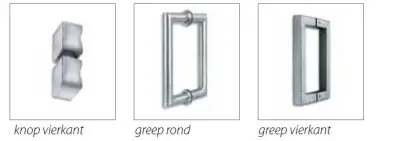 Flavio Napoli MAATWERK nisdeur breed helder glas - RVS beslag 1208890122