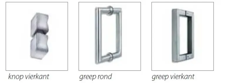Flavio Napoli MAATWERK nisdeur breed helder glas - RVS beslag 1208890122