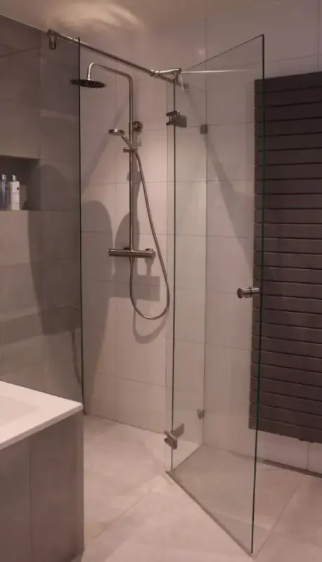 Flavio Napoli MAATWERK nisdeur breed helder glas - RVS beslag 1208890122