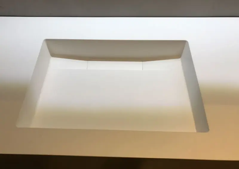 Solid-S Trend solid surface wastafel 180x45x10cm mat wit - 2 wasbakken 1208911622