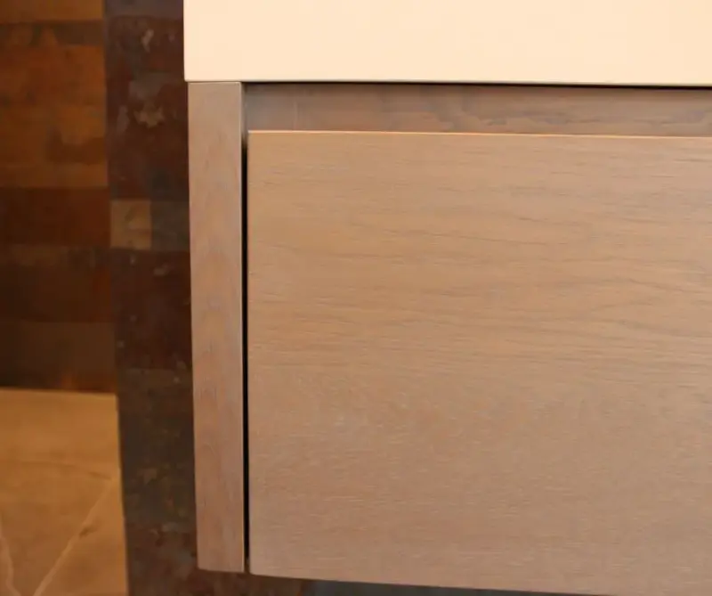 TopLine Rotterdam massief eiken naturel badmeubel 200x50x35cm met zijwangen en greeploze en softclose laden 1208912692