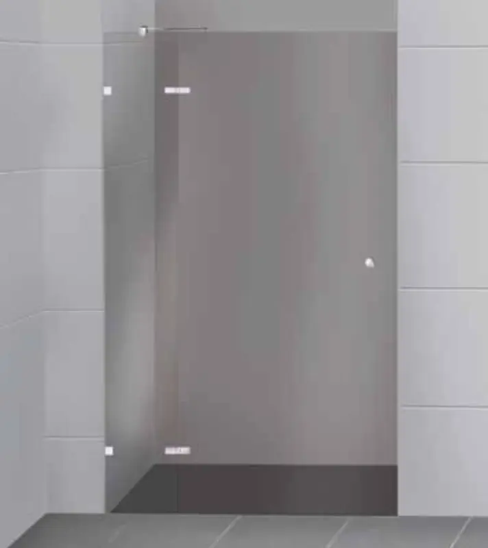 Flavio Acier douchedeur met vast deel massief RVS beslag 130x200cm profielloos 1208912822