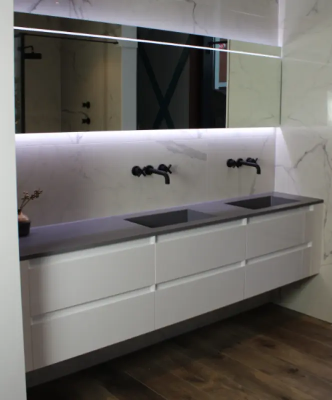 TopLine Laccato badmeubel mat wit 140x45cm 1208913052