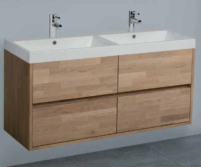 Stern Wood 2.0 massief eiken wastafelonderkast 60x46cm 1208913372