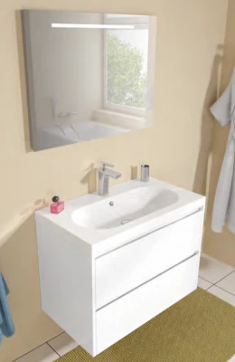 Aquadesign Bergo badkamermeubelset 80x45cm Hoogglans Wit 1208913582