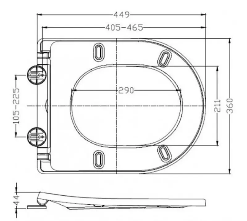 Aquadesign Montreal toiletzitting mat wit softclose quickrelease 1208913662