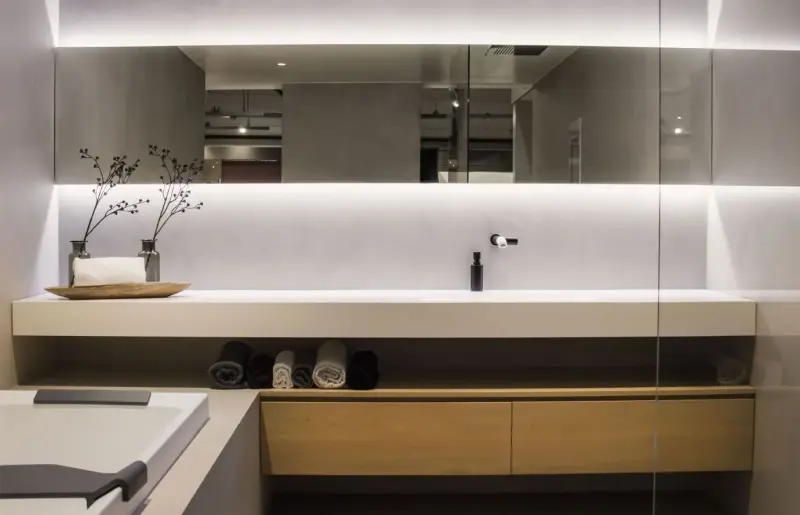 Topline Spiegel 200x60cm met LED indirect boven en onder - sensorschakelaar onder 1208914742