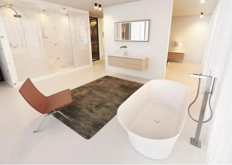 Riho Barca From Scratch vrijstaand bad 170x80 solid surface wit BS60005