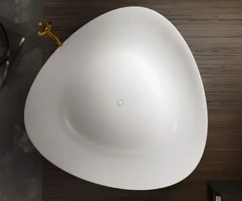 Riho Oviedo From Scratch vrijstaand bad driekhoek 160x160 solid surface wit BS50