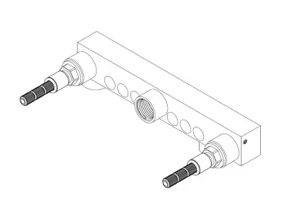 Waterevolution Cruz 3-Gats inbouw wastafelkraan mat zwart 19cm uitloop 1208916572